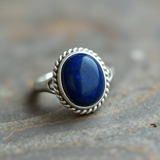 Anello in argento con pietra di lapislazzuli