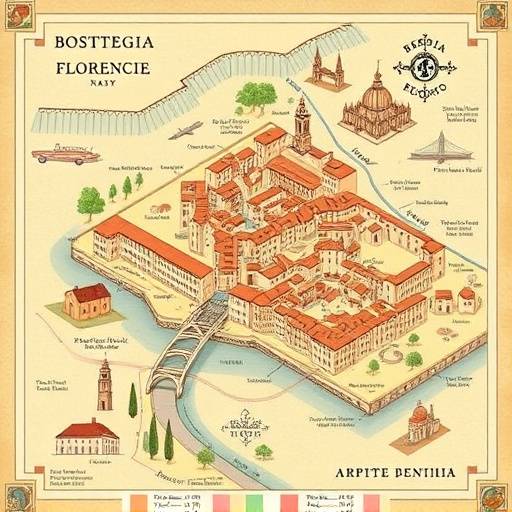 Anteprima della mappa di Firenze che mostra la posizione di Bottega dei Sogni vicino a Ponte Vecchio