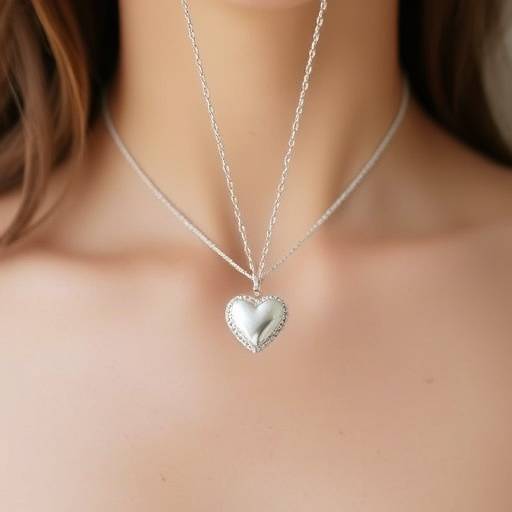 Collana in argento sterling con ciondolo a forma di cuore