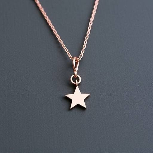 Collana in oro rosa con ciondolo a forma di stella