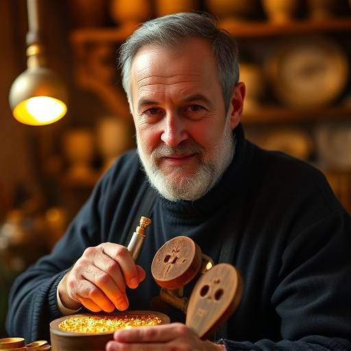 Foto ritratto di Lorenzo Rossi, Maestro Orafo