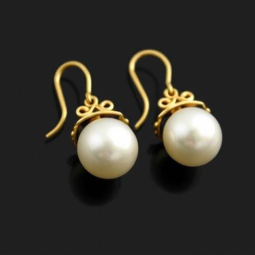 Orecchini pendenti in oro giallo con perle naturali